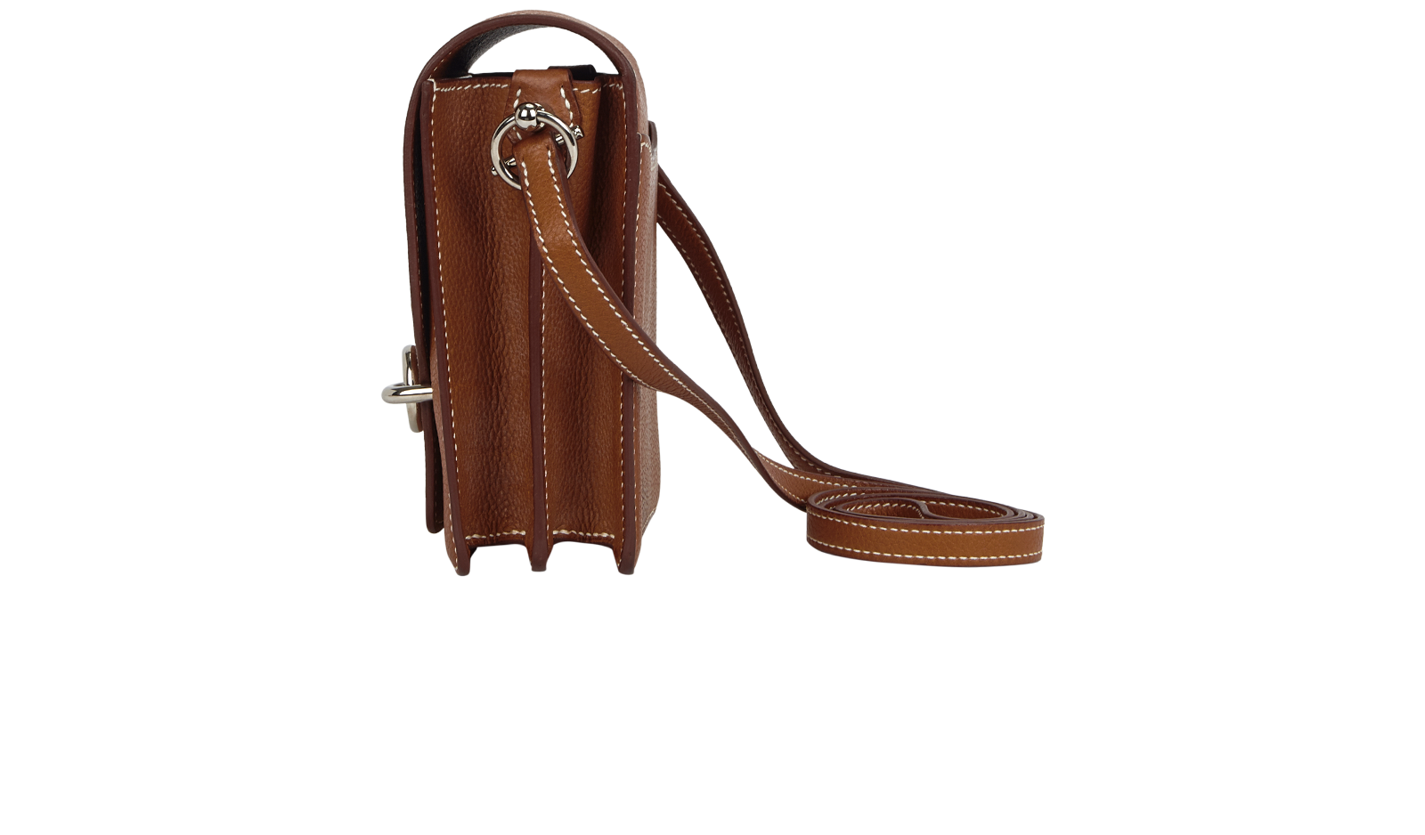 Roulis Crossbody Bag, &pound;3,900, Handbags, Brown, Leather, Bottom view